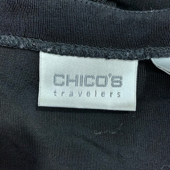 Chicos Travelers Black Open Front Cardigan - Picture 4 of 6